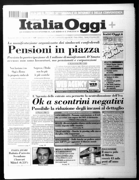 Italia oggi : quotidiano di economia finanza e politica